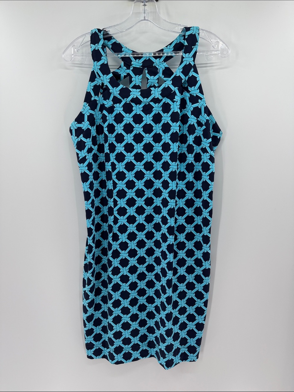 Lulu-B Women's Strappy Back Performance Dress - Navy/Blue - Large